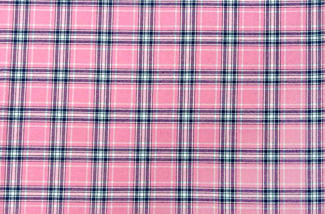 Рубашечная фланель (фуле) 100% хлопок, Клетка розовая, Турция 6