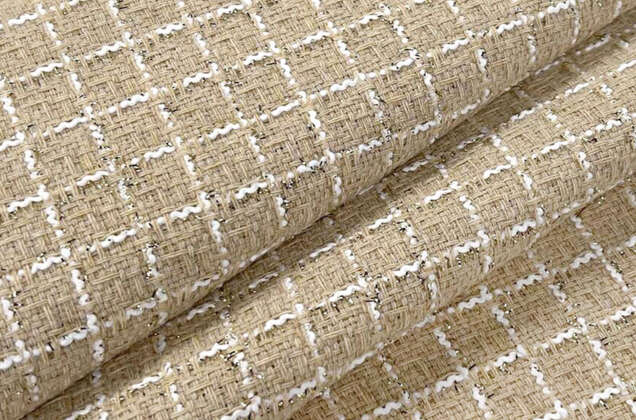 Костюмный Твид в стиле Шанель, бежевый, Турция 2