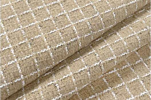 Костюмный Твид в стиле Шанель, бежевый, Турция