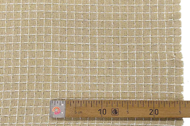 Костюмный Твид в стиле Шанель, бежевый, Турция 3