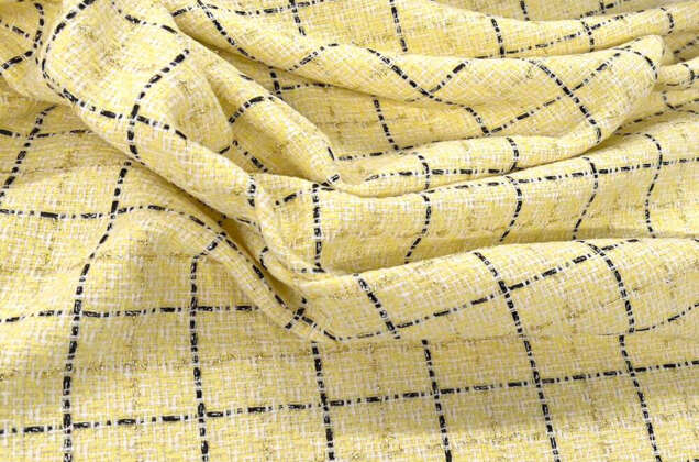 Костюмный Твид в стиле Шанель, желтый, Турция 1