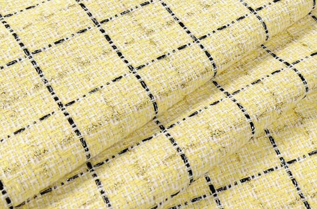 Костюмный Твид в стиле Шанель, желтый, Турция 4