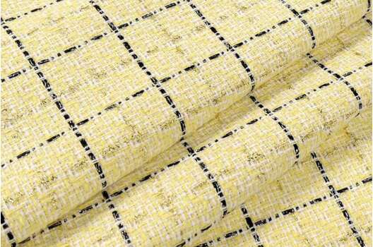 Костюмный Твид в стиле Шанель, желтый, Турция