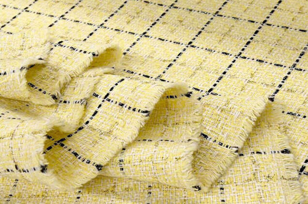 Костюмный Твид в стиле Шанель, желтый, Турция 5