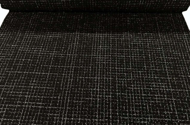 Костюмный Твид в стиле Шанель, черный с золотым люрексом, Турция 6
