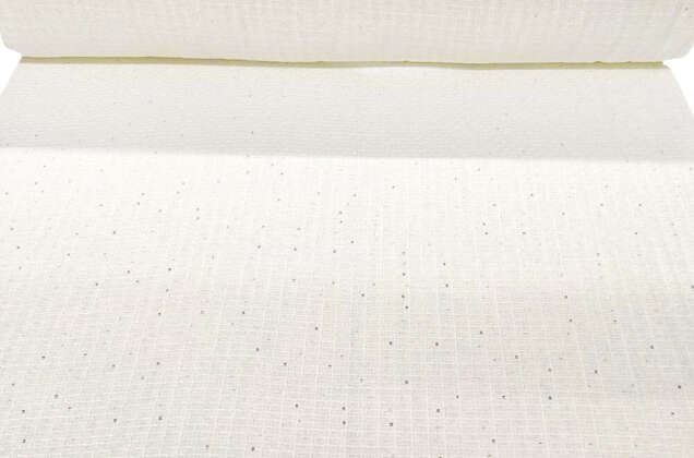 Костюмный Твид в стиле Шанель, молочный с пайетками, Турция 4