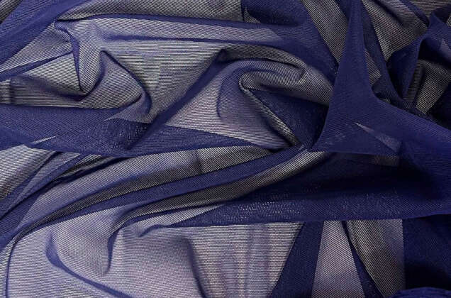 Сетка стрейч, темно-синяя (061), 80 гр/м2