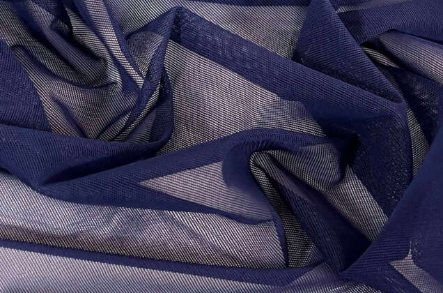 Сетка стрейч, темно-синяя (061), 80 гр/м2 2