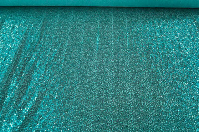 Пайетки 3 мм на масле, бирюзовые, 125 см 3