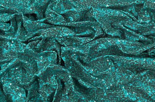 Пайетки 3 мм на масле, бирюзовые, 125 см 4