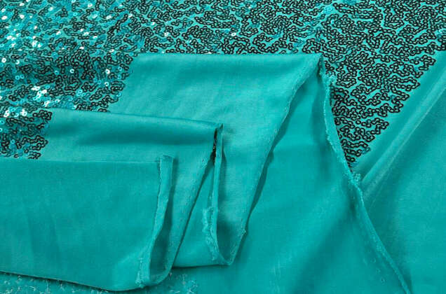 Пайетки 3 мм на масле, бирюзовые, 125 см 5