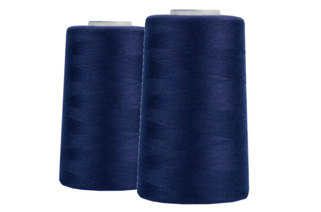 Нитки бытовые MAXag basic, 50/2, 5000 ярдов, темно-синие (252)