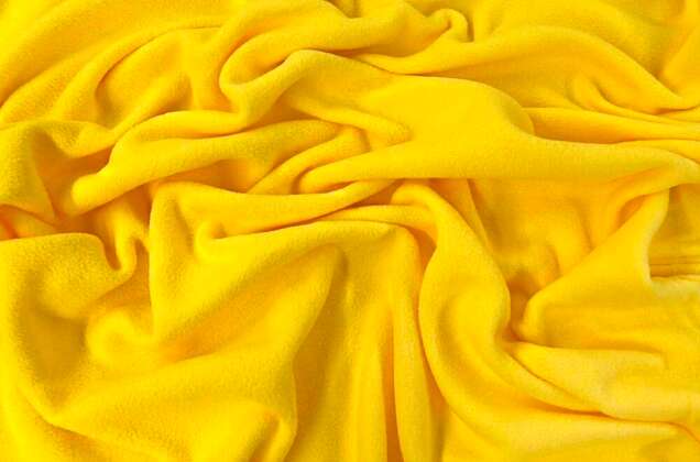 Флис двусторонний, желтый (S001)