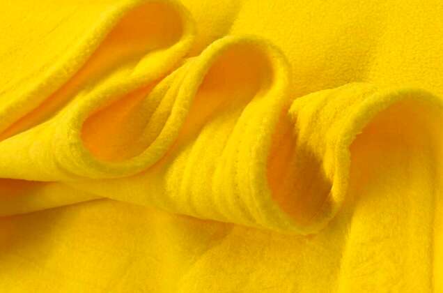 Флис двусторонний, желтый (S001) 1