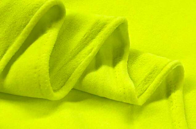 Флис двусторонний, желто-салатовый неон (F229) 2