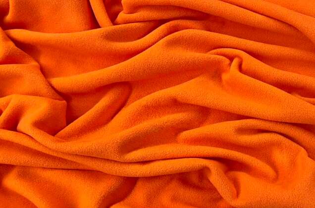 Флис двусторонний, оранжевый (F157)