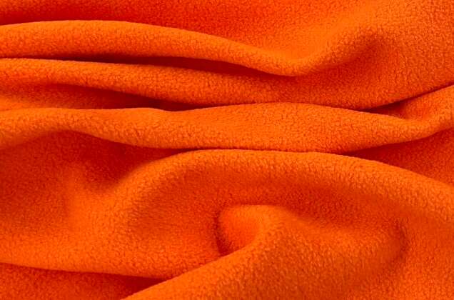 Флис двусторонний, оранжевый (F157) 2