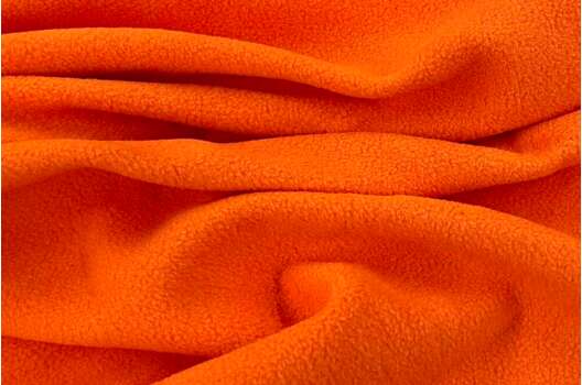 Флис двусторонний, оранжевый (F157)