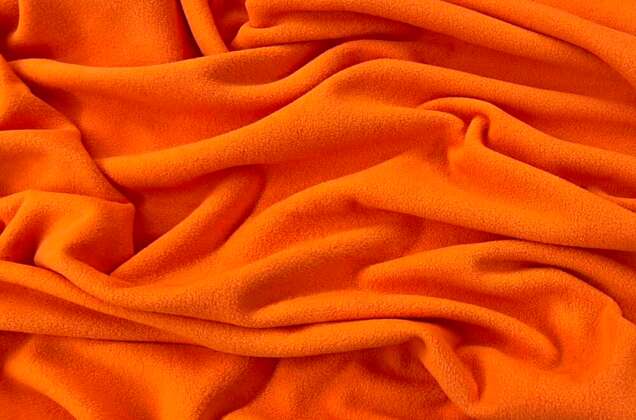 Флис двусторонний, оранжевый (F157) 4