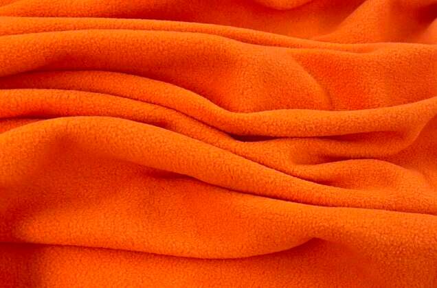 Флис двусторонний, оранжевый (F157) 5