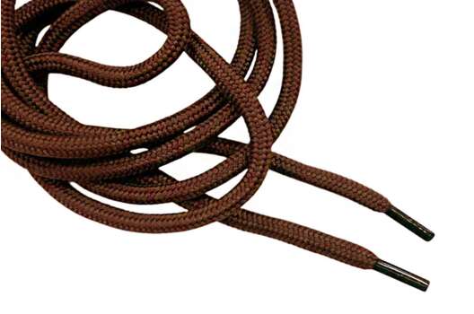 Шнурок круглый (тип 33), 5 мм, коричневый, 130 см