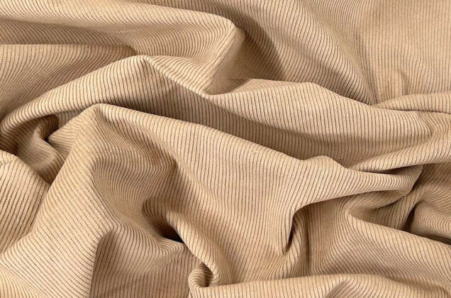 Вельвет 100% хлопок, светло-бежевый, 140 см