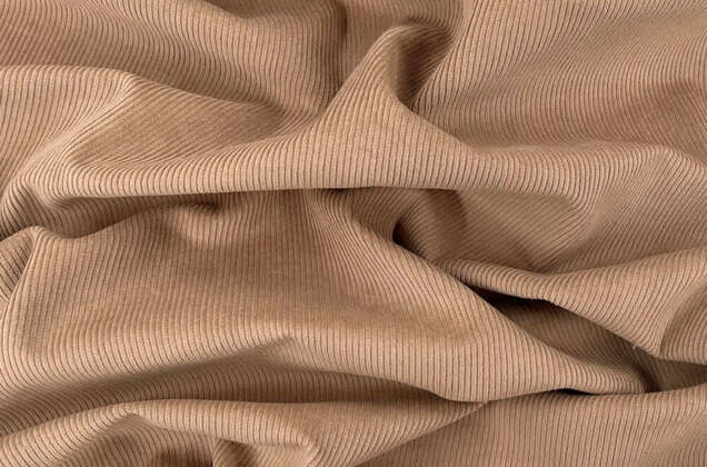 Вельвет 100% хлопок, бежевый, 140 см