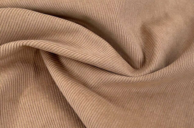 Вельвет 100% хлопок, бежевый, 140 см 1