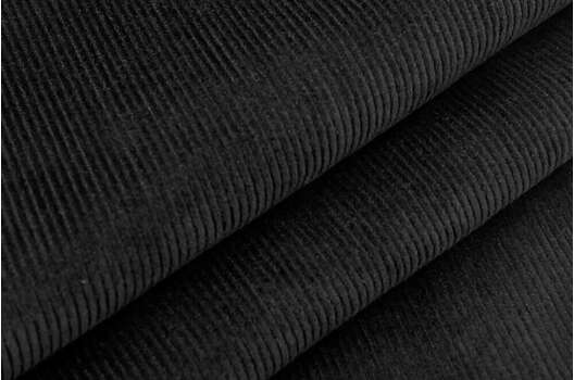 Вельвет 100% хлопок, черный, 140 см