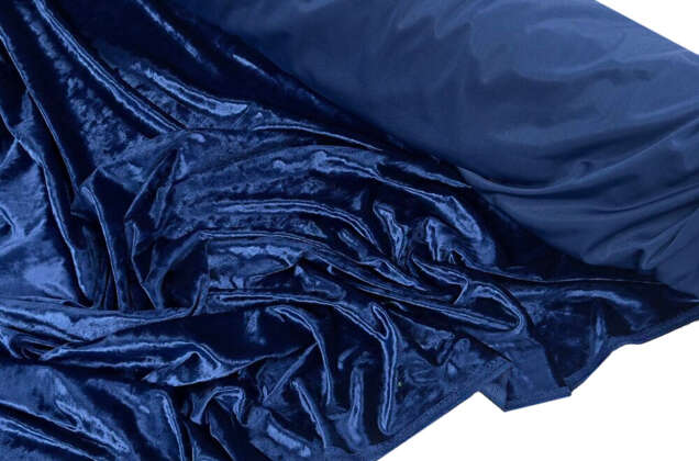 Бархат крэш (мрамор), синий