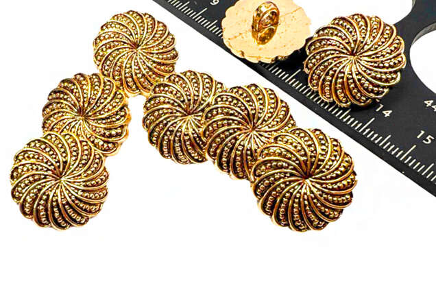 Пуговица пластиковая на ножке LA1716, состаренное золото, 21 мм