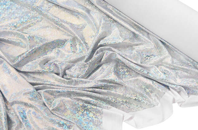 Голограмма диско на масле, белый