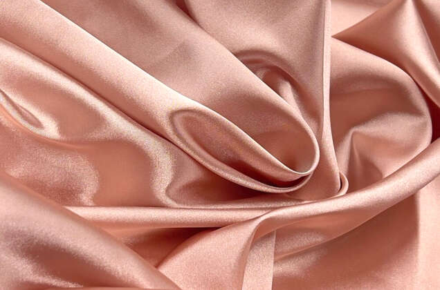 Атлас стрейч, пудрово-персиковый 2