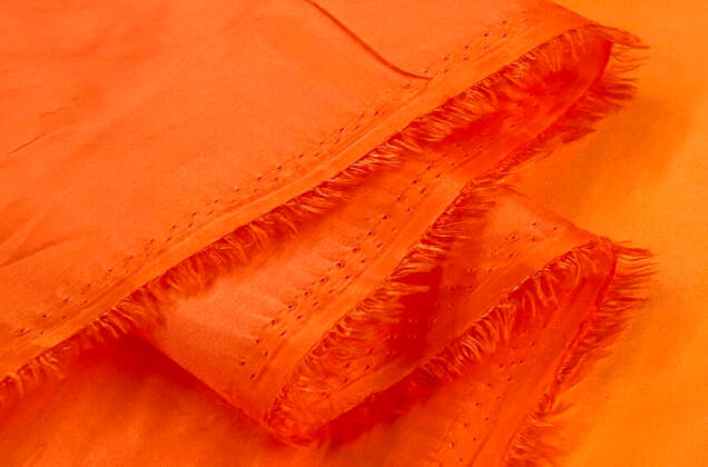 Подкладка нейлон, тыквенная 2