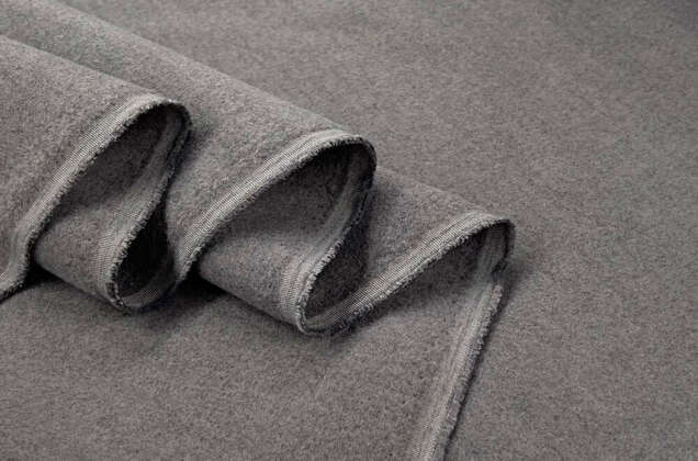 Пальтовая ткань с вискозой, меланж темно-серый 4