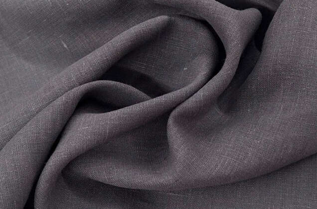 Лен костюмный плотный 09С52 (744), серый графит 3