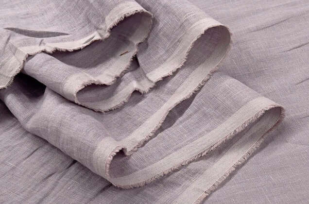 Лен сорочечный с эффектом мятости 2С64 (130), пыльно-сиреневый 3