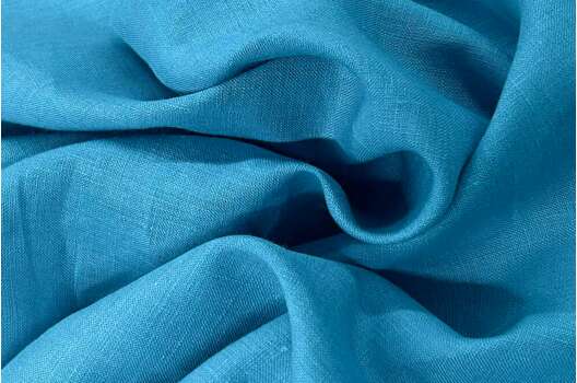 Лен костюмный 08С341 (543), ярко-голубой