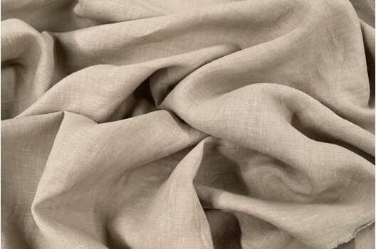 Лен костюмный c эффектом мятости 4С33 (394), натуральный