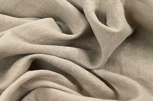 Лен костюмный c эффектом мятости 4С33 (394), натуральный 1