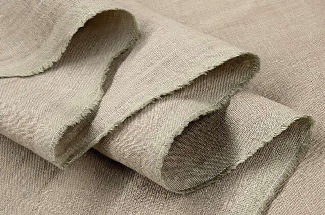 Лен костюмный c эффектом мятости 4С33 (394), натуральный 4