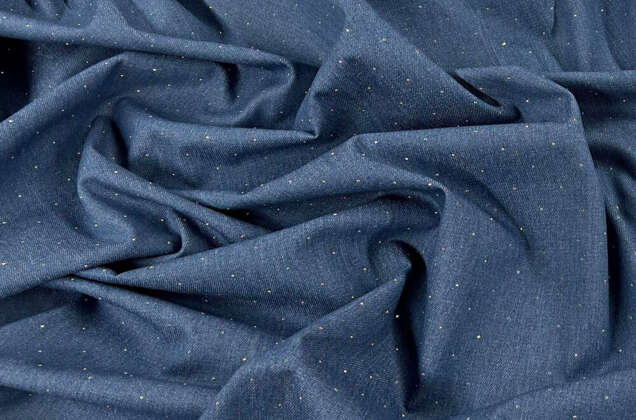 Джинс в стразы, синий меланж (С1) 3