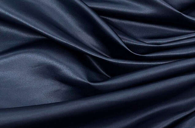 Свадебный сатин (прокатный атлас), темно-синий, Китай 2