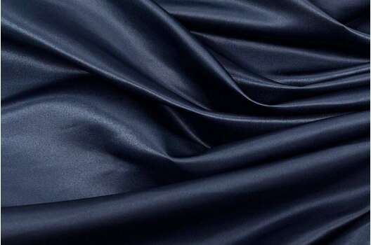 Свадебный сатин (прокатный атлас), темно-синий, Китай