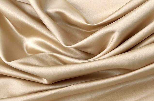 Свадебный сатин (прокатный атлас), светлое золото, Китай 2