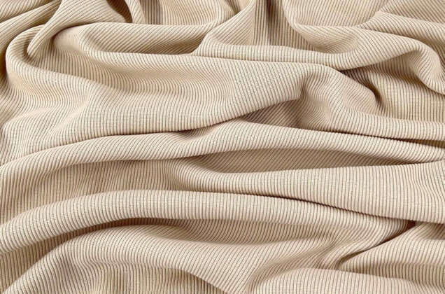 Трикотаж с вискозой ворсовый, пастельно-бежевый (308) 2