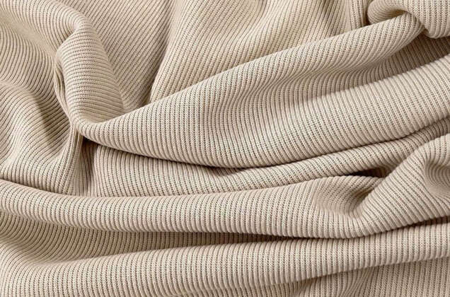 Трикотаж с вискозой ворсовый, пастельно-бежевый (308) 3