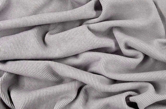 Трикотаж с вискозой ворсовый, дымчато-серый (310) 1