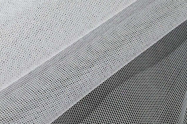 Тюль сетка Rozabella с утяжелителем, иссиня-белая, 310 см, Турция 1