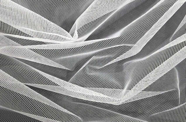 Тюль сетка Rozabella с утяжелителем, иссиня-белая, 310 см, Турция 3